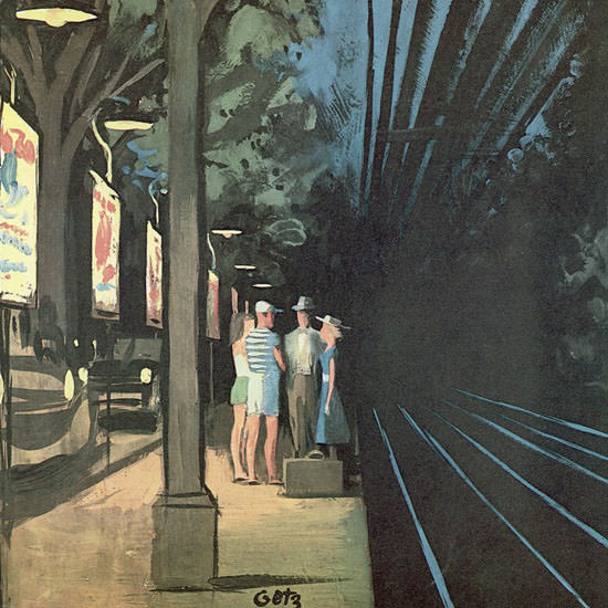 Arthur Getz The New Yorker 1962_09_01 Copyright crop | Best of Vintage Cover Art 1900-1970