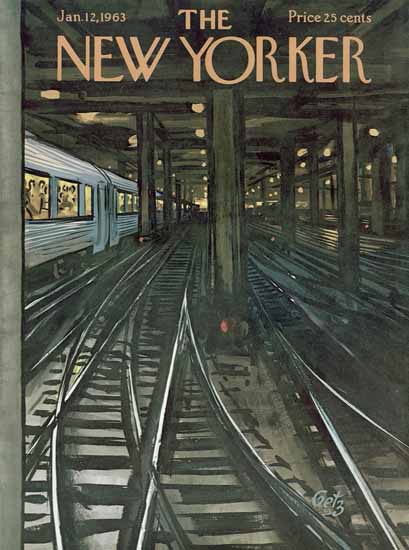 Arthur Getz The New Yorker 1963_01_12 Copyright | The New Yorker Graphic Art Covers 1946-1970