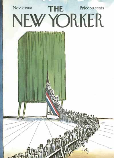 Arthur Getz The New Yorker 1968_11_02 Copyright | The New Yorker Graphic Art Covers 1946-1970