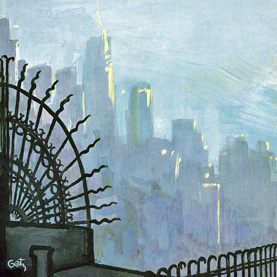 Arthur Getz The New Yorker 1969_03_08 Copyright crop | Best of Vintage Cover Art 1900-1970