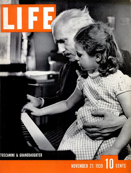 Arturo Toscanini Granddaughter 27 Nov 1939 Copyright Life Magazine | Life Magazine BW Photo Covers 1936-1970