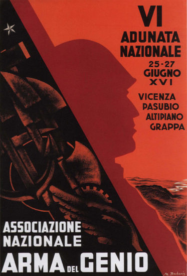 Associazione Nazionale Arme Del Genio 1916 | Vintage War Propaganda Posters 1891-1970