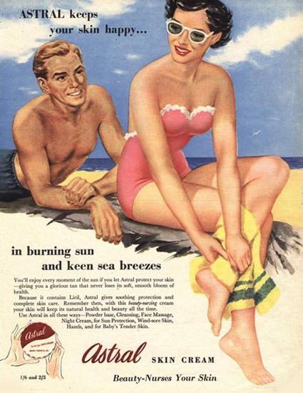 Astral Skin Cream Keeps Your Skin Happy | Sex Appeal Vintage Ads and Covers 1891-1970