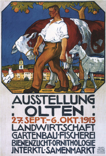 Ausstellung Landwirtschaft 1913 Olten Schweiz | Vintage Ad and Cover Art 1891-1970