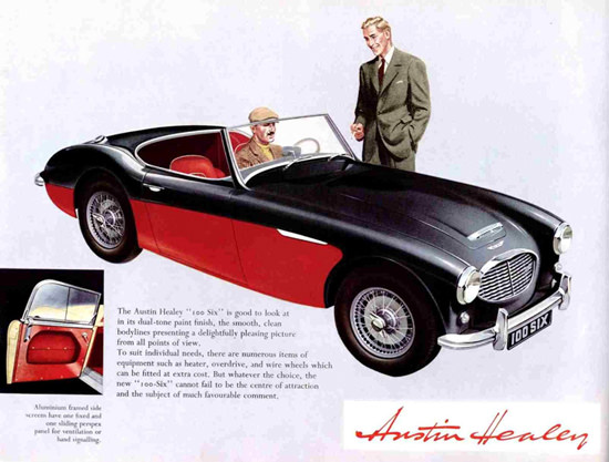 Austin Healey 100 Six 1958 Black Red | Vintage Cars 1891-1970