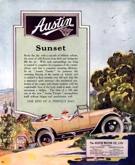 Austin Motor Co Ltd Sunset 1919 | Vintage Cars 1891-1970