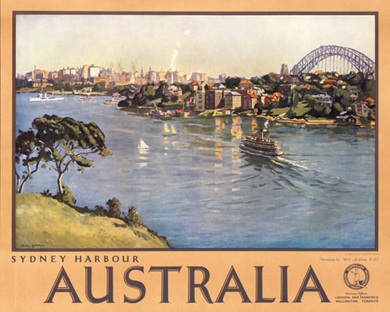 Australia Sydney Harbour 1935 | Vintage Travel Posters 1891-1970