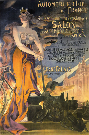 Automobile Club De France Salon Int Paris 1901 | Sex Appeal Vintage Ads and Covers 1891-1970