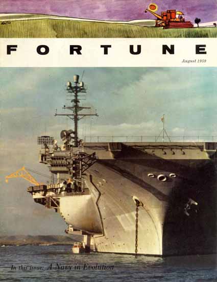 B Gallagher USS Independence Fortune Magazine August 1959 Copyright | Fortune Magazine Graphic Art Covers 1930-1959