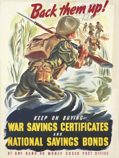 Back Them Up Keep On Buying War Certificates | Vintage War Propaganda Posters 1891-1970