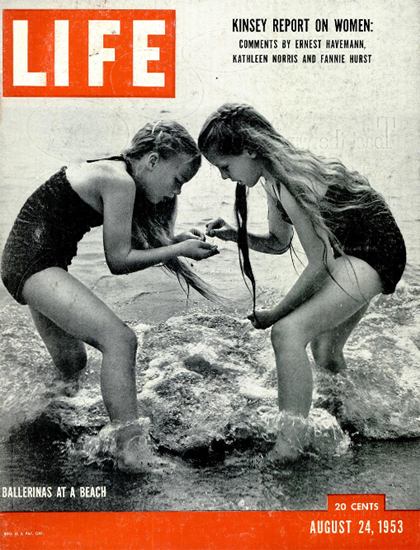 Ballerinas at a Beach 24 Aug 1953 Copyright Life Magazine | Life Magazine BW Photo Covers 1936-1970