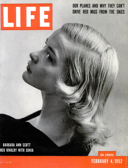 Barbara Ann Scott Rivalry with Sonja 4 Feb 1952 Copyright Life Magazine | Life Magazine BW Photo Covers 1936-1970