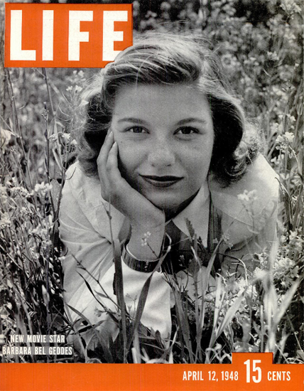 Barbara Bel Geddes Actress 12 Apr 1948 Copyright Life Magazine | Life Magazine BW Photo Covers 1936-1970