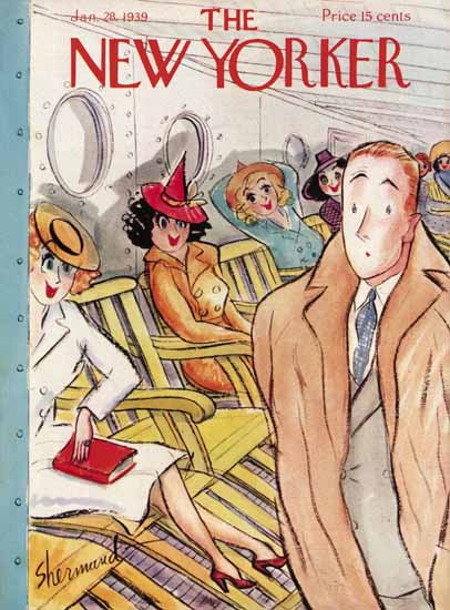 Barbara Shermund The New Yorker 1939_01_28 Copyright | The New Yorker Graphic Art Covers 1925-1945