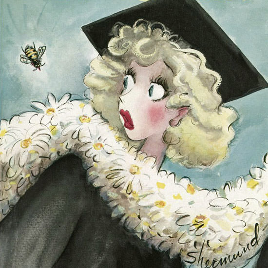 Barbara Shermund The New Yorker 1940_06_08 Copyright crop | Best of 1940s Ad and Cover Art