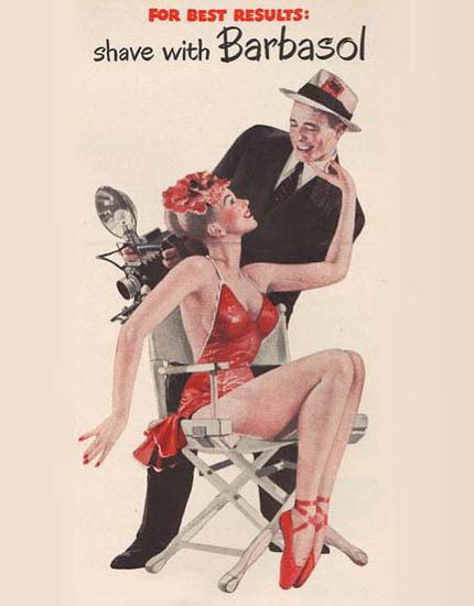 Barbasol Shaving Cream Pin-Up Girl Photographer | Sex Appeal Vintage Ads and Covers 1891-1970