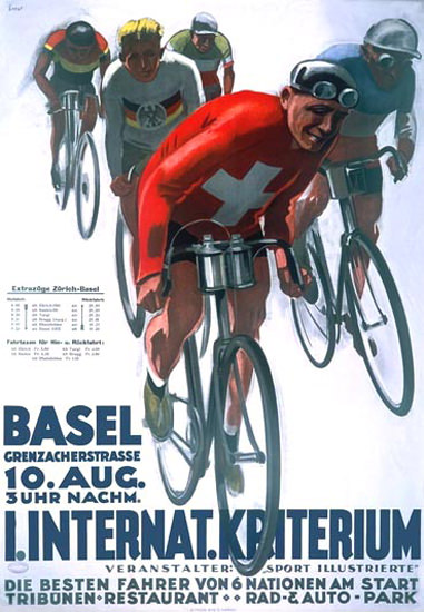 Basel Internationales Rad Kriterium Racing | Vintage Ad and Cover Art 1891-1970