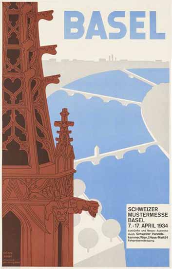 Basel Schweizer Mustermesse Swiss Fair Switzerland 1934 | Vintage Travel Posters 1891-1970