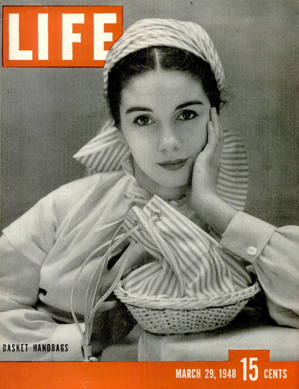 Basket Handbags 29 Mar 1948 Copyright Life Magazine | Life Magazine BW Photo Covers 1936-1970