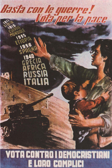 Basta Con La Guerre Italy Italia Finish The War | Vintage War Propaganda Posters 1891-1970