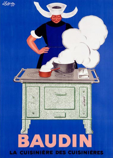 Baudin Cuisiniere Cooking Stove L Cappiello | Vintage Ad and Cover Art 1891-1970