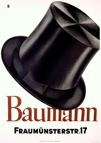 Baumann Zuerich Schweiz Top Hat Baumberger | Sex Appeal Vintage Ads and Covers 1891-1970