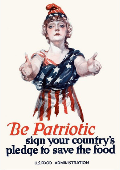 Be Patriotic Sign Your Countrys Pledge Save Food | Vintage War Propaganda Posters 1891-1970