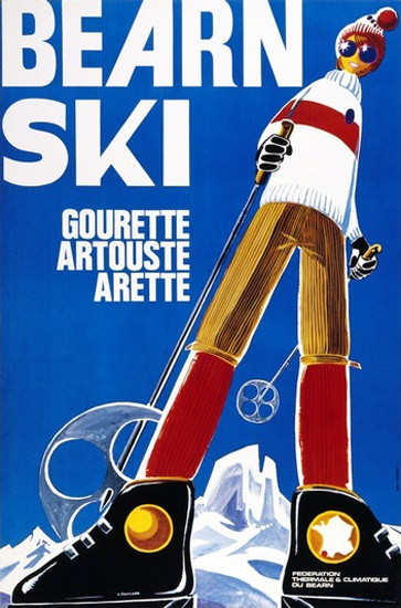 Bearn Ski Gourette Artouste Arette | Vintage Travel Posters 1891-1970