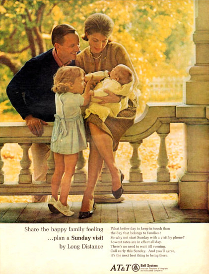 Bell Telephone System ATT The Baby 1966 | Vintage Ad and Cover Art 1891-1970