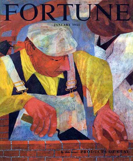 Ben Shahn Fortune Magazine January 1951 Copyright | Fortune Magazine Graphic Art Covers 1930-1959