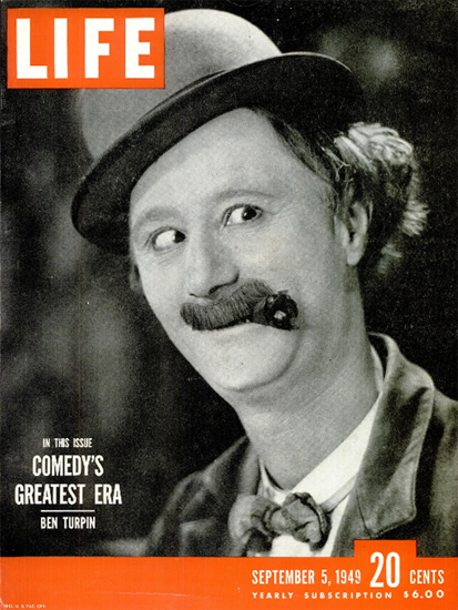 Ben Turpin Comedy 5 Sep 1949 Copyright Life Magazine | Life Magazine BW Photo Covers 1936-1970