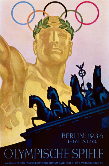 Berlin 1936 Olympische Spiele Brandenburgertor | Vintage Ad and Cover Art 1891-1970