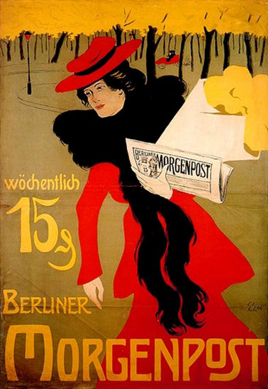 Berliner Morgenpost Edmund Edel 1901 | Vintage Ad and Cover Art 1891-1970