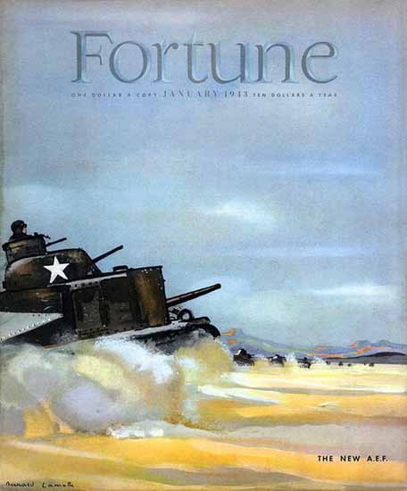 Bernard La Motte Fortune Magazine January 1943 Copyright | Fortune Magazine Graphic Art Covers 1930-1959