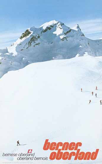 Berner Oberland Bernese Oberland Alps Switzerland 1970 | Vintage Travel Posters 1891-1970