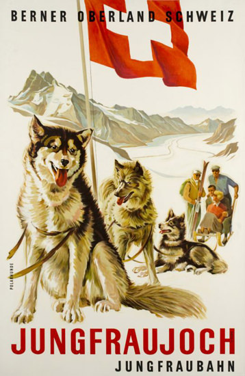 Berner Oberland Schweiz Jungfraujoch 1936 | Vintage Travel Posters 1891-1970