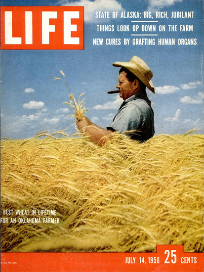 Best Wheat for Oklahoma Farmer 14 Jul 1958 Copyright Life Magazine | Life Magazine Color Photo Covers 1937-1970