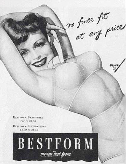 Bestform Lingerie Means Best Form | Sex Appeal Vintage Ads and Covers 1891-1970