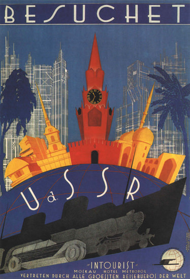 Besuchet UdSSR 1930 Visit The USSR Russia | Vintage Travel Posters 1891-1970