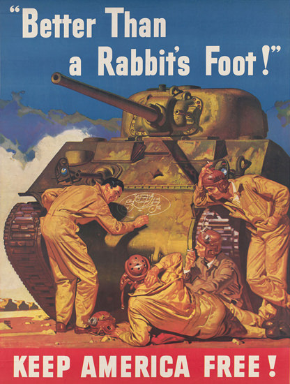 Better Than A Rabbits Foot Keep America Free | Vintage War Propaganda Posters 1891-1970