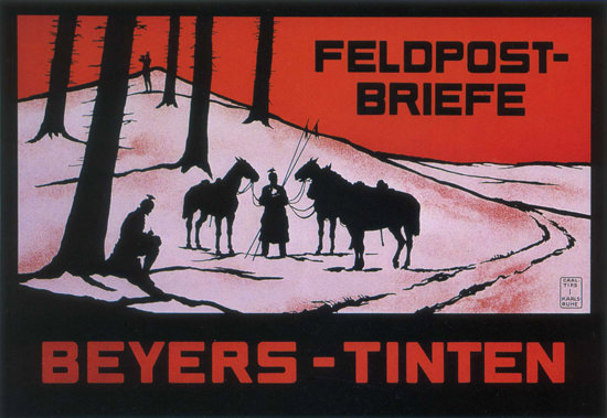 Beyers-Tinten Feldpost-Briefe Ink Army Postal | Vintage War Propaganda Posters 1891-1970