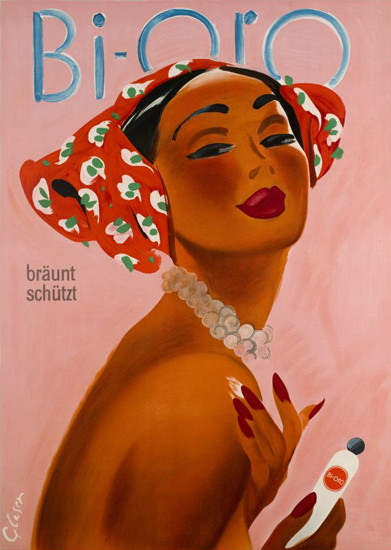 Bi-Oro Braeunt Schuetzt 1952 Suntan Cream | Sex Appeal Vintage Ads and Covers 1891-1970