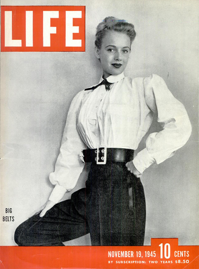 Big Belts 19 Nov 1945 Copyright Life Magazine | Life Magazine BW Photo Covers 1936-1970