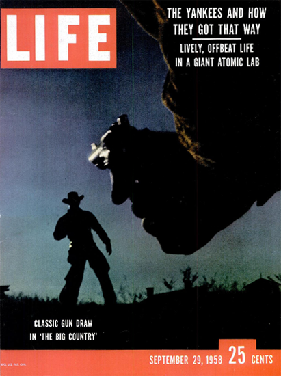 Big Country Classic Gun Draw 29 Sep 1958 Copyright Life Magazine | Life Magazine Color Photo Covers 1937-1970