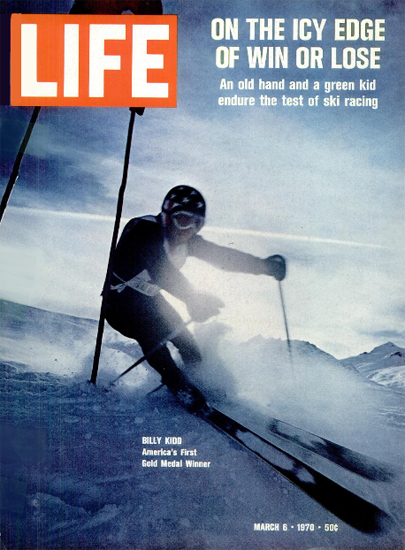 Billy Kidd First US Ski World Champ 6 Mar 1970 Copyright Life Magazine | Life Magazine Color Photo Covers 1937-1970