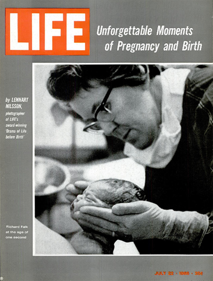 Birth Photo by Lennart Nilsson 22 Jul 1966 Copyright Life Magazine | Life Magazine BW Photo Covers 1936-1970