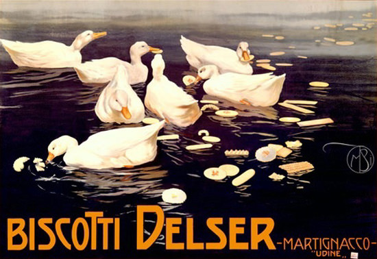 Biscotti Delser Martignacco Udine Ducks Borgoni | Vintage Ad and Cover Art 1891-1970