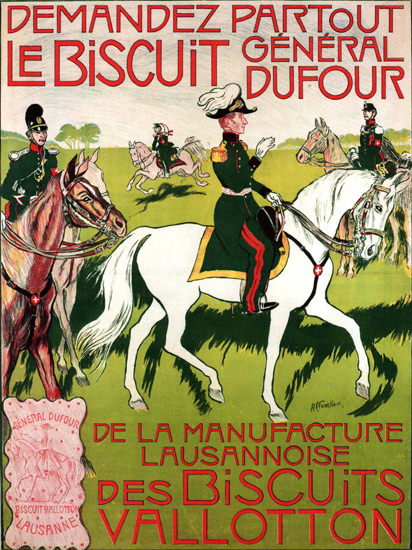 Biscuit General Dufour Lausanne Switzerland | Vintage Ad and Cover Art 1891-1970