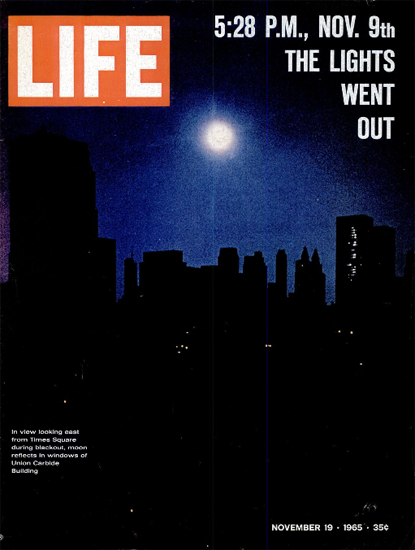 Blackout in New York Times Square 19 Nov 1965 Copyright Life Magazine | Life Magazine Color Photo Covers 1937-1970