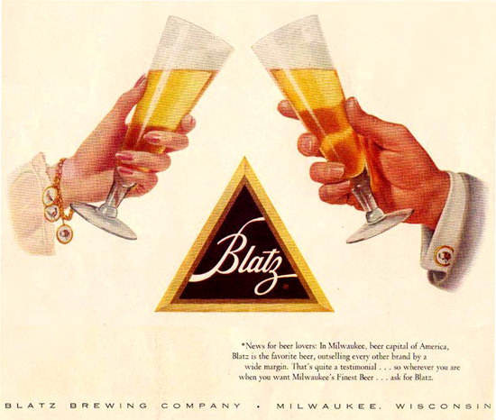 Blatz Brewing Company News For Beer 1952 | Mad Men Art | Vintage Ad Art  Collection